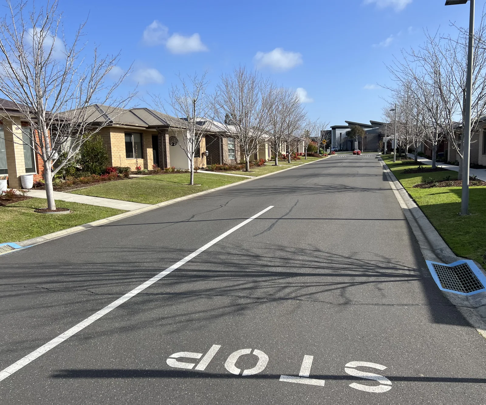 Clean streets and uniform garden frontages maintained to the Kanga Standard, Clyde North